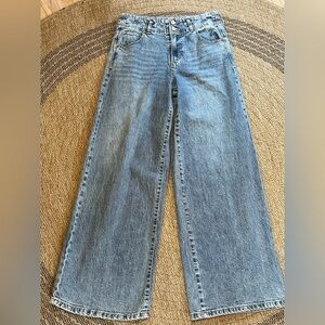 Habitual Women's Blue Denim Wide-Leg Jeans